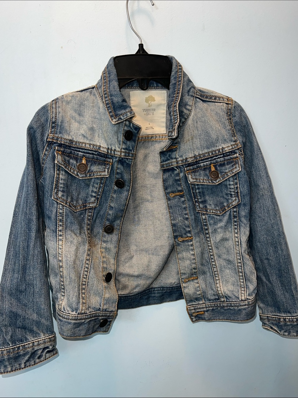 Tucker + Tate Light Wash Denim Jacket for Kids- size 6